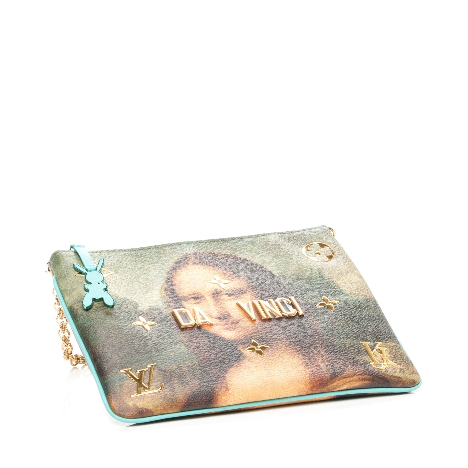 Louis Vuitton Masters Da Vinci Pochette Clutch Vert D’eau 12 of 16