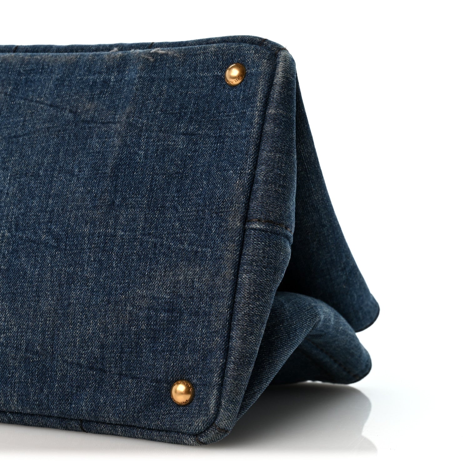 Prada Denim Canapa Logo Tote Bleu 10 of 13