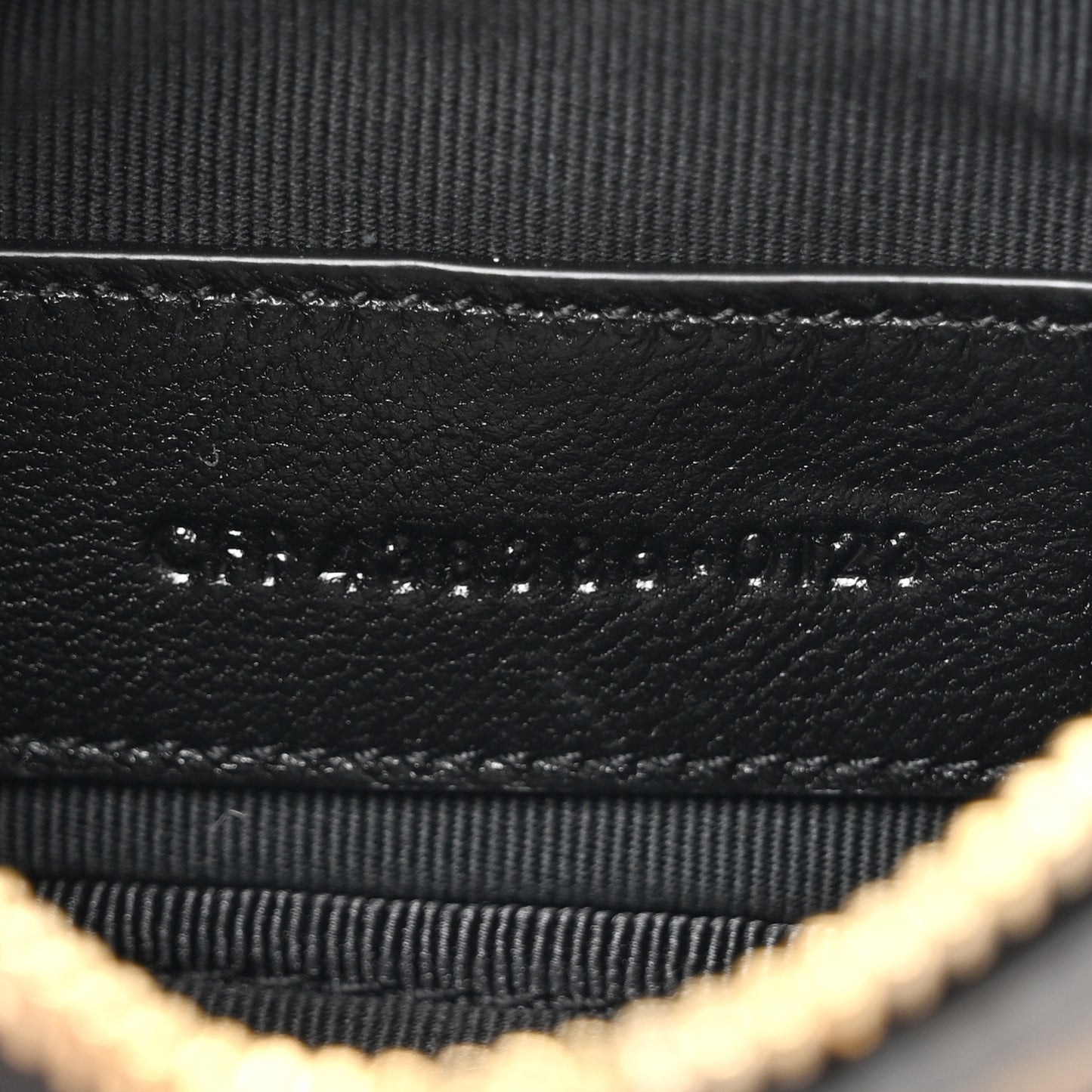 Calfskin Matelasse Monogram Key Pouch Black