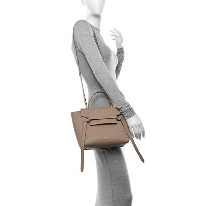Celine Grained Calfskin Micro Belt Bag Light Taupe 2 of 13
