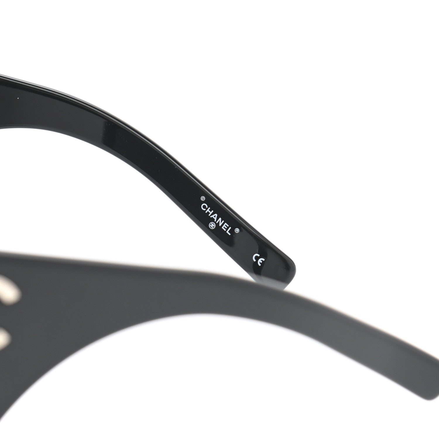 Chanel Acetate Sideburn Sunglasses 40756 Black 5 of 8