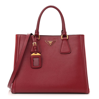 Prada Saffiano Lux Medium Tote Cerise 1 of 16