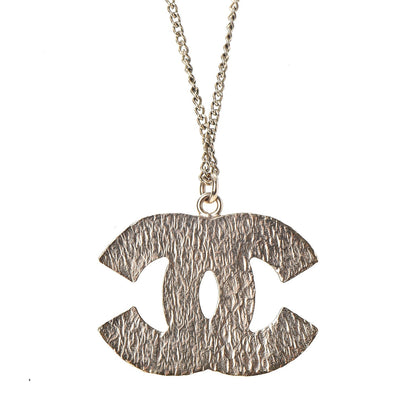 Chanel Enamel CC Pendant Necklace Gold Silver 5 of 8