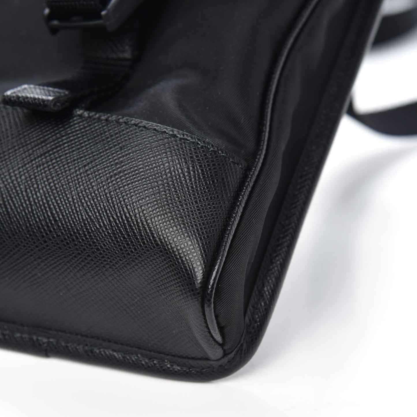 Tessuto Nylon Saffiano Phone Case Crossbody Black