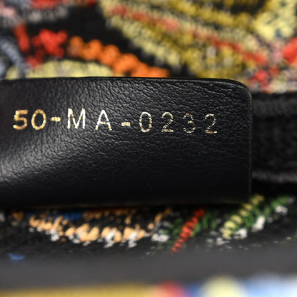 Christian Dior Canvas Embroidered Zodiac Fantastico Saddle Bag Black Multicolor 7 of 11