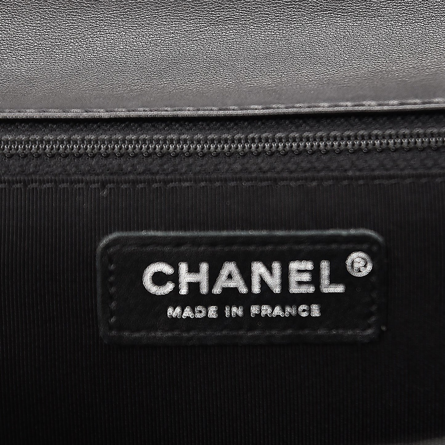 Lambskin Surpique Chevron Medium Single Flap Black