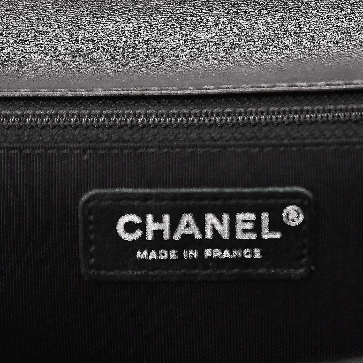 Chanel Lambskin Surpique Chevron Medium Single Flap Black 7 of 8
