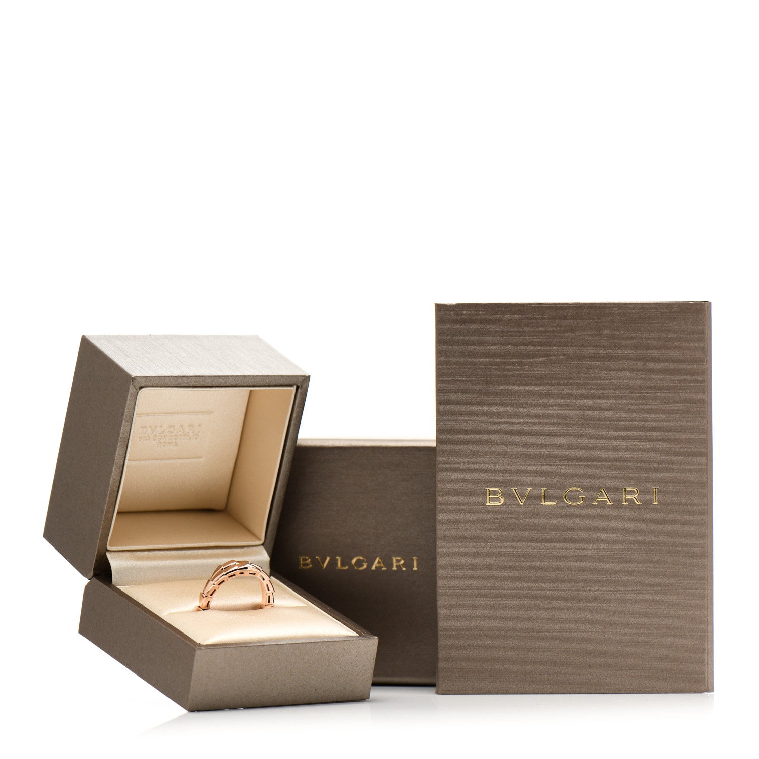 Bulgari 18K Rose Gold Serpenti Viper Ring XL 5 of 5