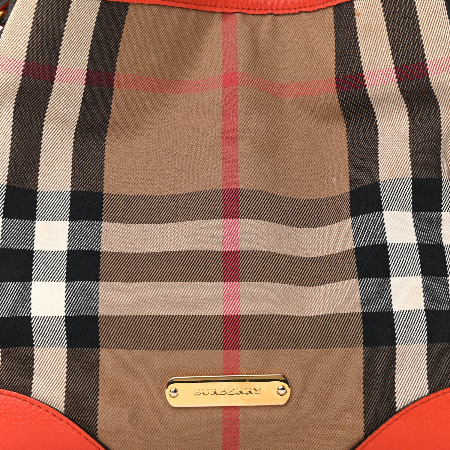 Burberry House Check Small Canterbury Tote Bright Russet 9 of 14
