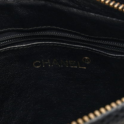 Chanel Lizard Quilted Small Tassel Camera Case Black 6 of 10