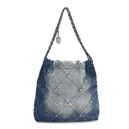 Chanel Denim Quilted Small Chanel 22 Blue 1 of 12