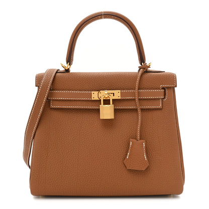 Hermes Togo Kelly Retourne 25 Gold 1 of 12