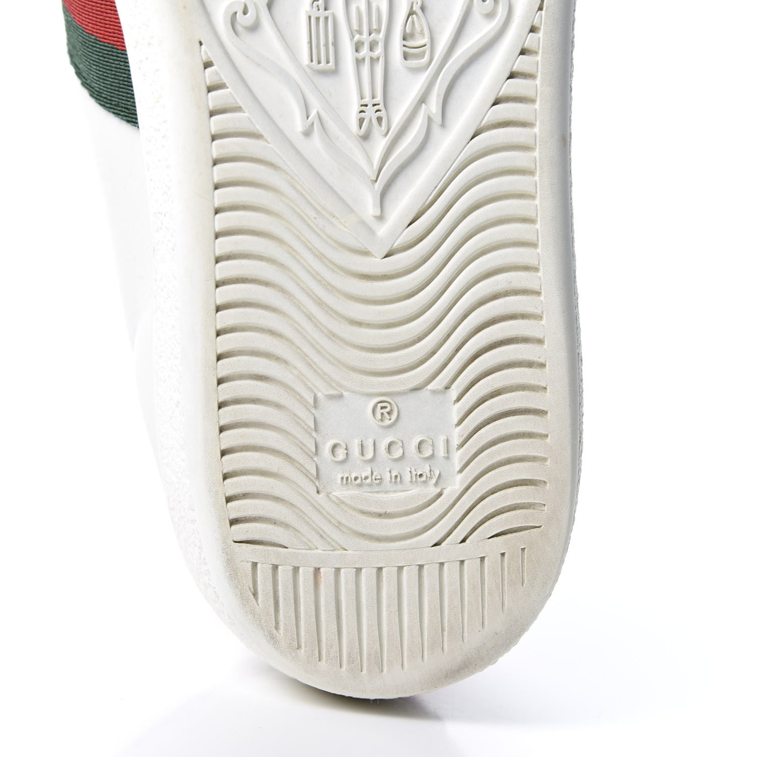 Gucci Calfskin Web Heart Embroidered Womens Ace Sneakers 37 White 10 of 10