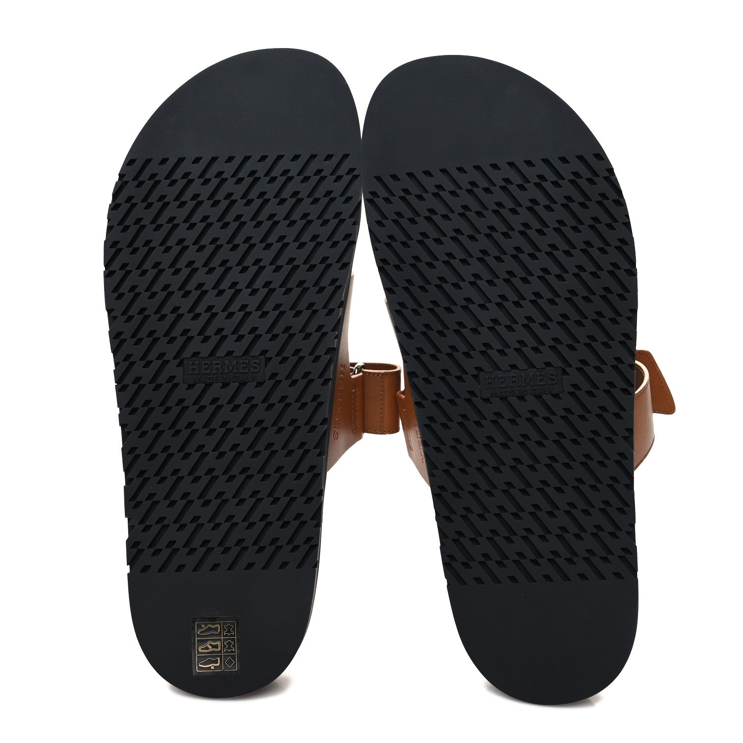 Hermes Calfskin Mens Chypre Sandals 43.5 Gold 5 of 9