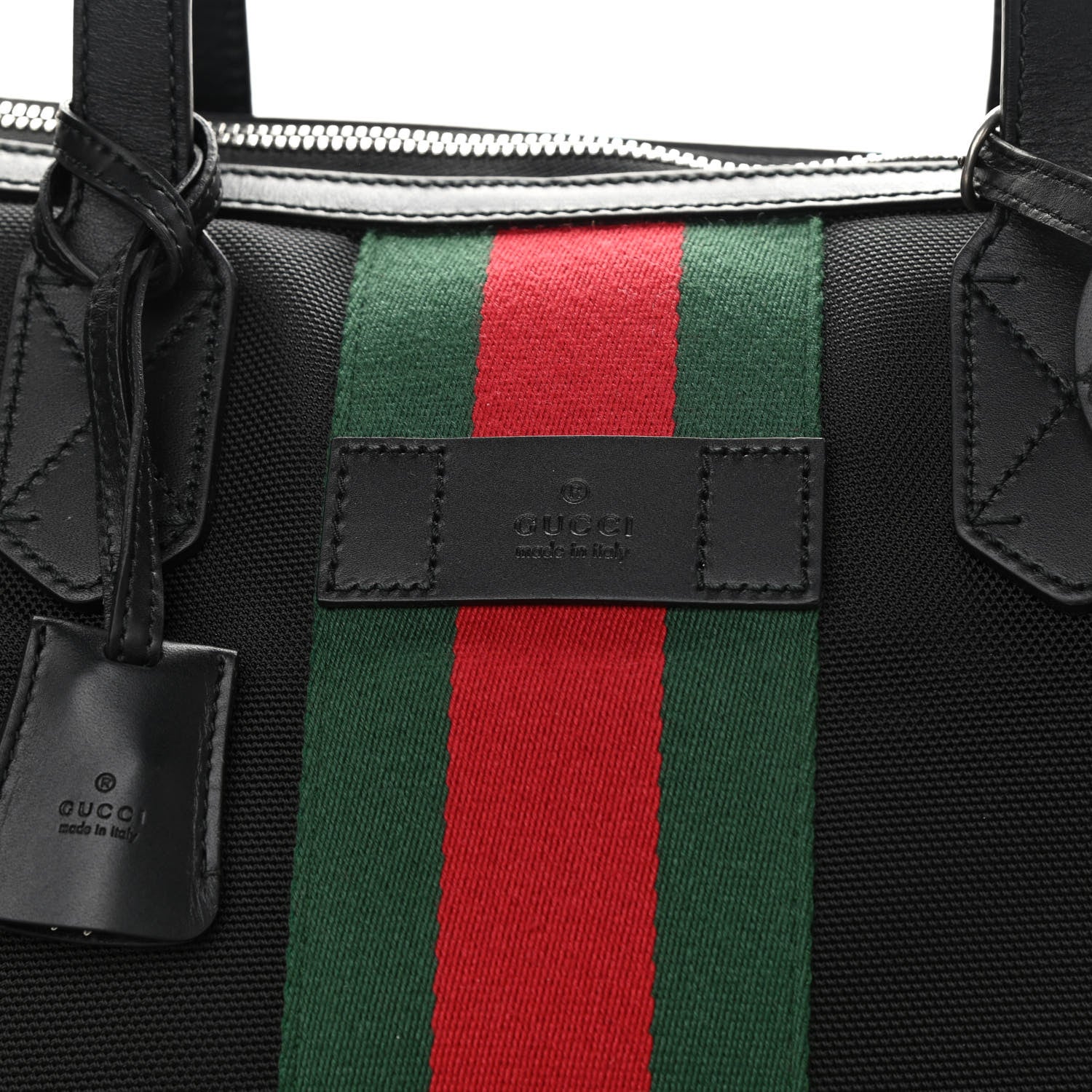 Gucci Techno Canvas Web Duffle Black 9 of 12