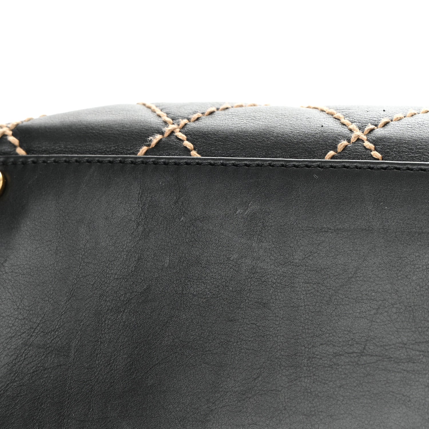 Chanel Calfskin Wild Stitch Large Tote Black 11 of 17