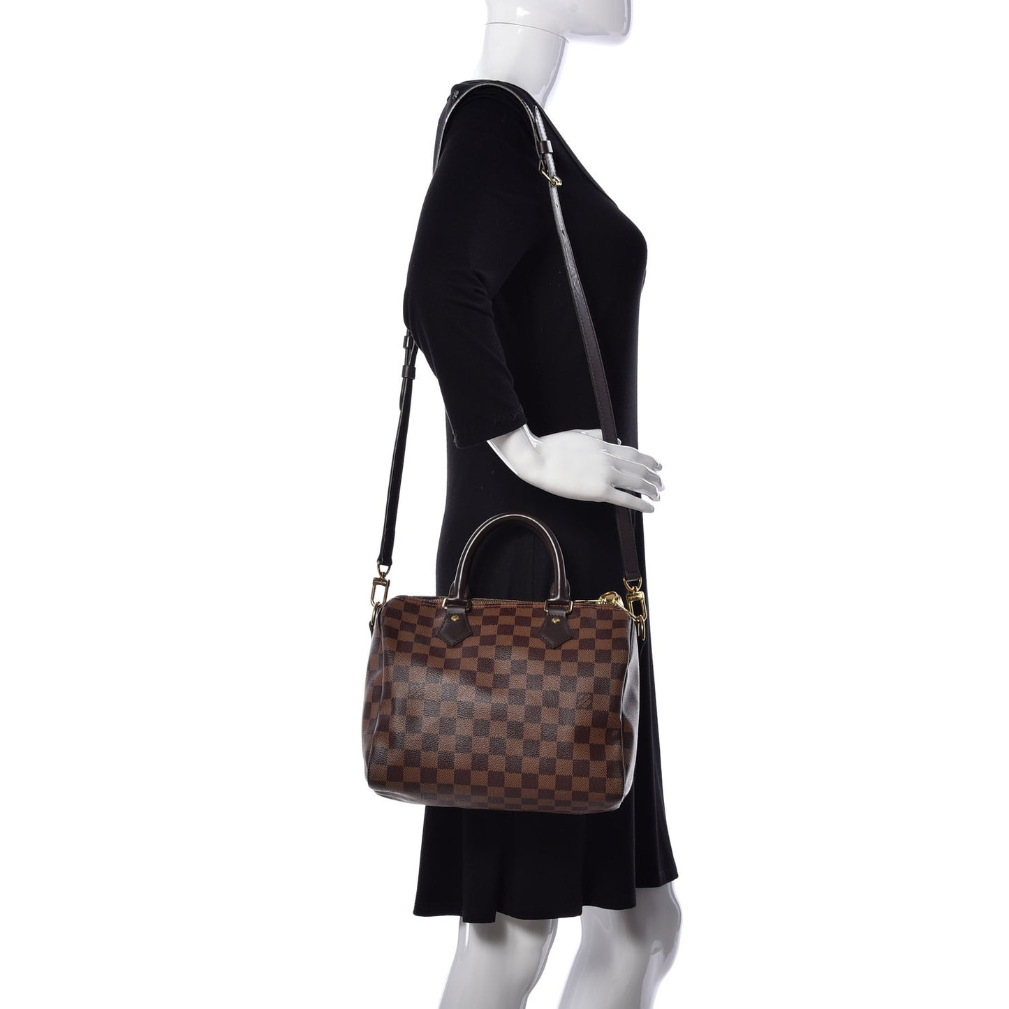 Damier Ebene Speedy Bandouliere 25