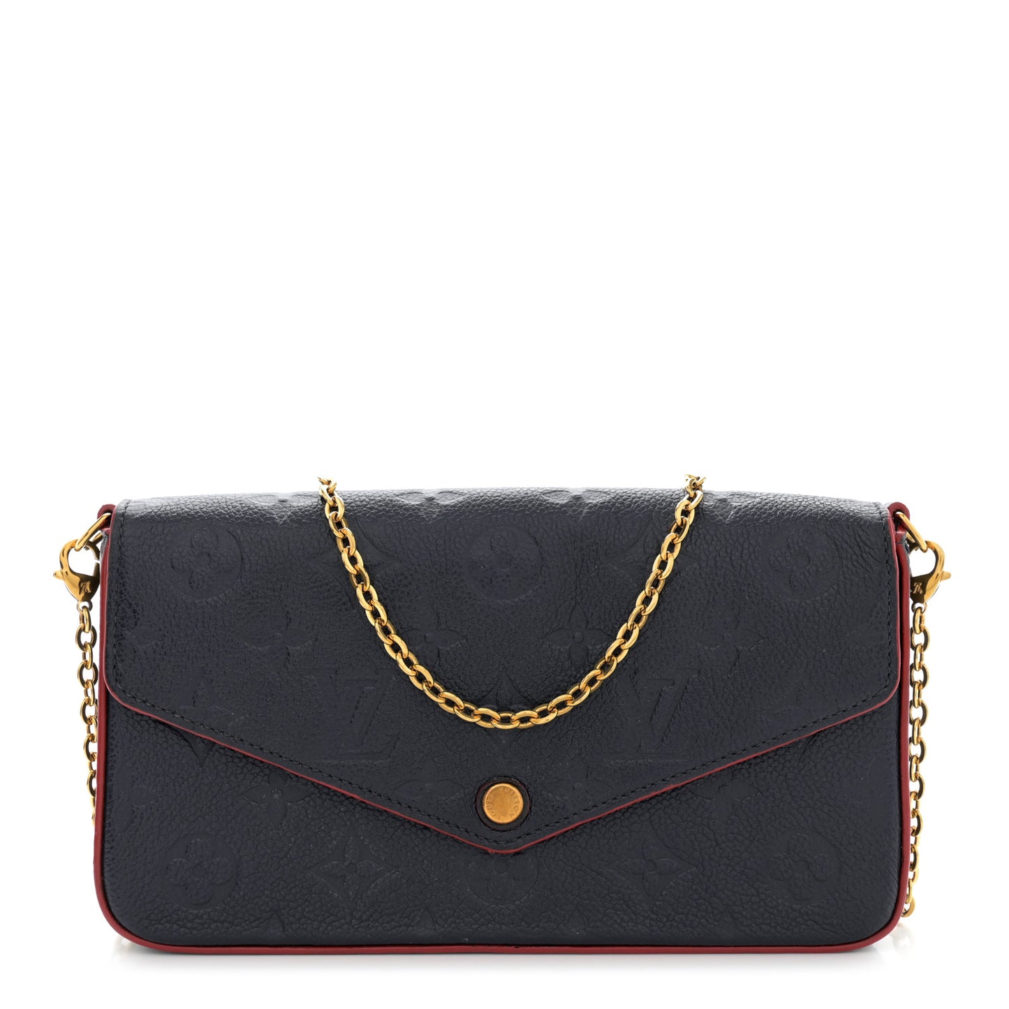 Empreinte Pochette Felicie Chain Wallet Marine Rouge