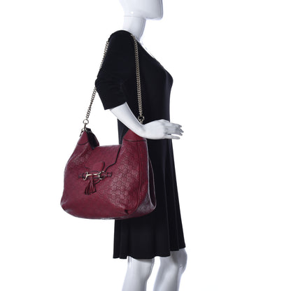 Gucci Soft Guccissima Medium Emily Hobo Classic Ruby 2 of 15