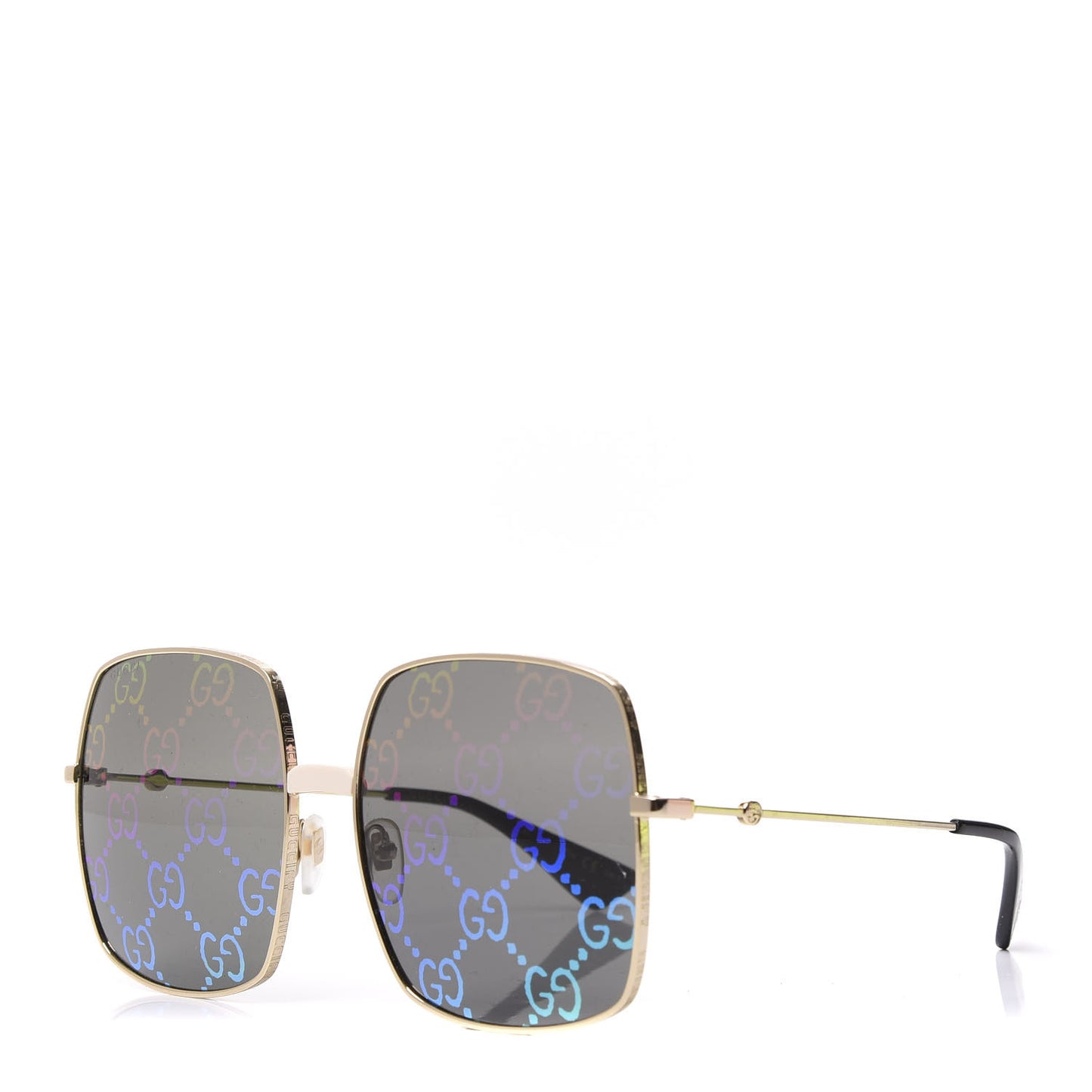 Rectangular Frame Sunglasses GG0414S Black