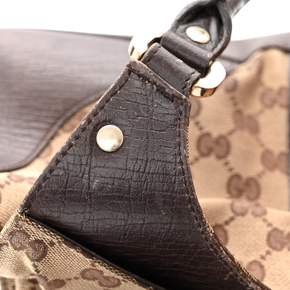 Gucci Monogram Web Junco Shoulder Bag Dark Brown 14 of 15