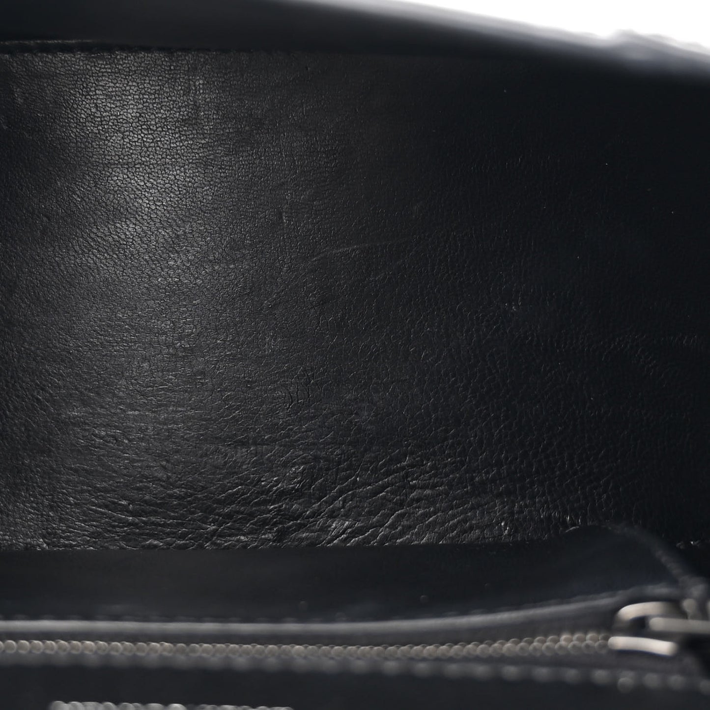 Shiny Calfskin Monochrome Crocodile Embossed Small Hourglass Top Handle Bag Black