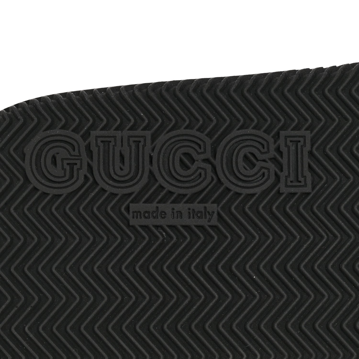 Gucci Rubber Web Womens Interlocking G Slide Sandals 37 Black Green Red 6 of 8