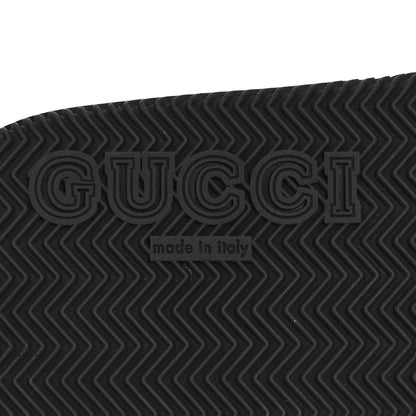 Gucci Rubber Web Womens Interlocking G Slide Sandals 37 Black Green Red 6 of 8