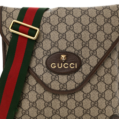Gucci GG Supreme Monogram Web Medium Neo Vintage Flap Messenger Bag Beige New Acero 7 of 21