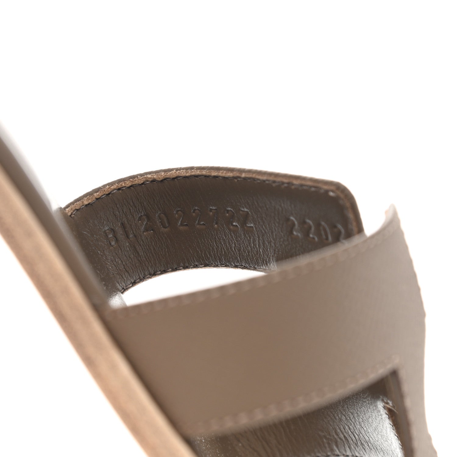 Hermes Epsom Oran Sandals 38.5 Etoupe 8 of 9