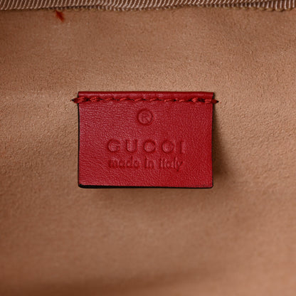Gucci Calfskin Matelasse Mini GG Marmont Round Backpack Hibiscus Red 6 of 9