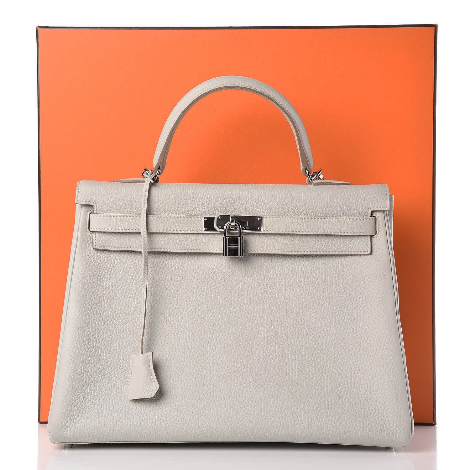Hermes Taurillon Clemence Kelly Retourne 35 Gris Perle 28 of 28