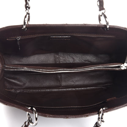 Chanel Calfskin Quilted Grand Shopping Tote GST Dark Brown 5 of 14