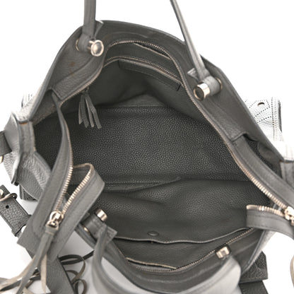 Balenciaga Veau Grana Perforated Blackout Hardware City Gris Acier 5 of 14
