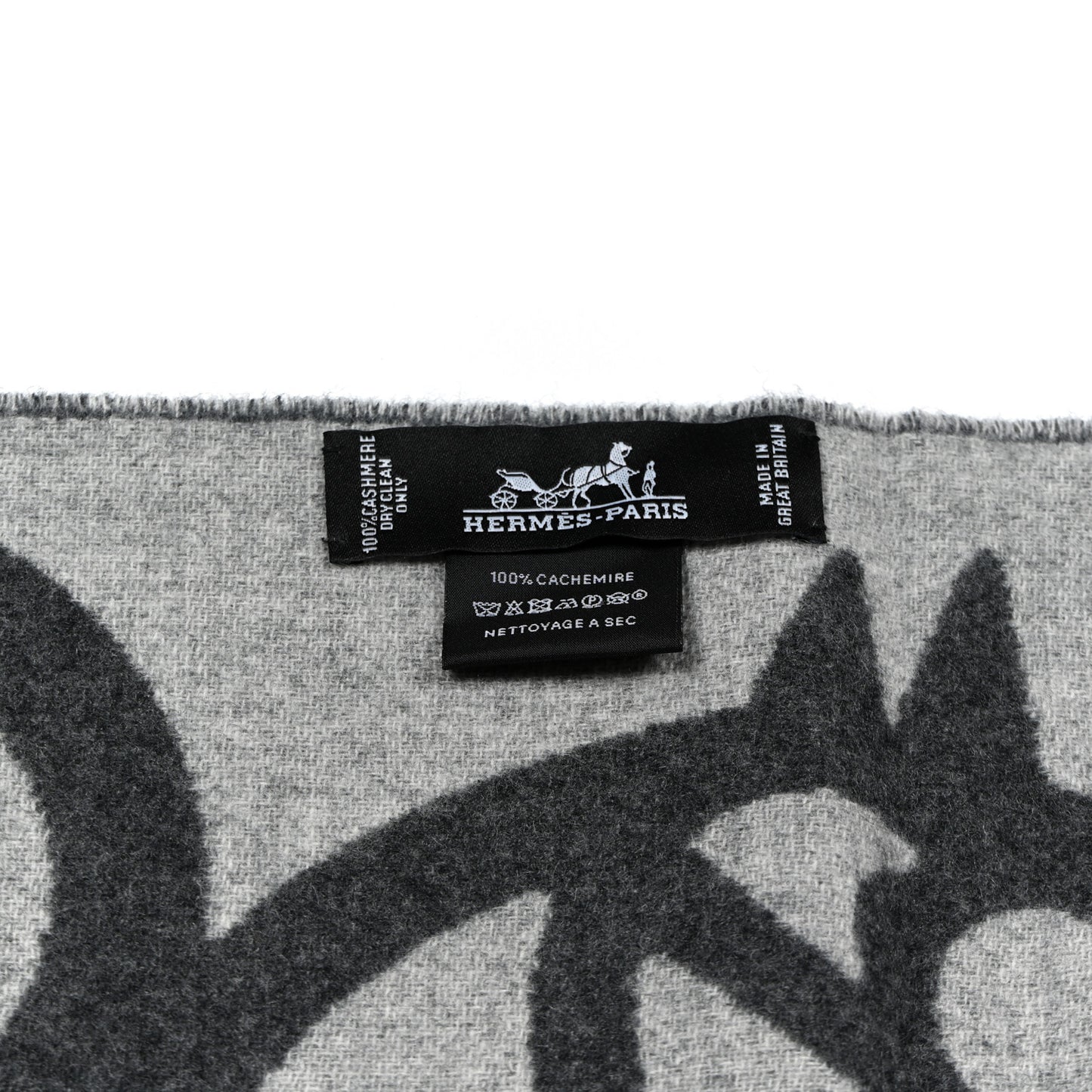 Cashmere Boucles et Camails Muffler Anthracite Gris Clair
