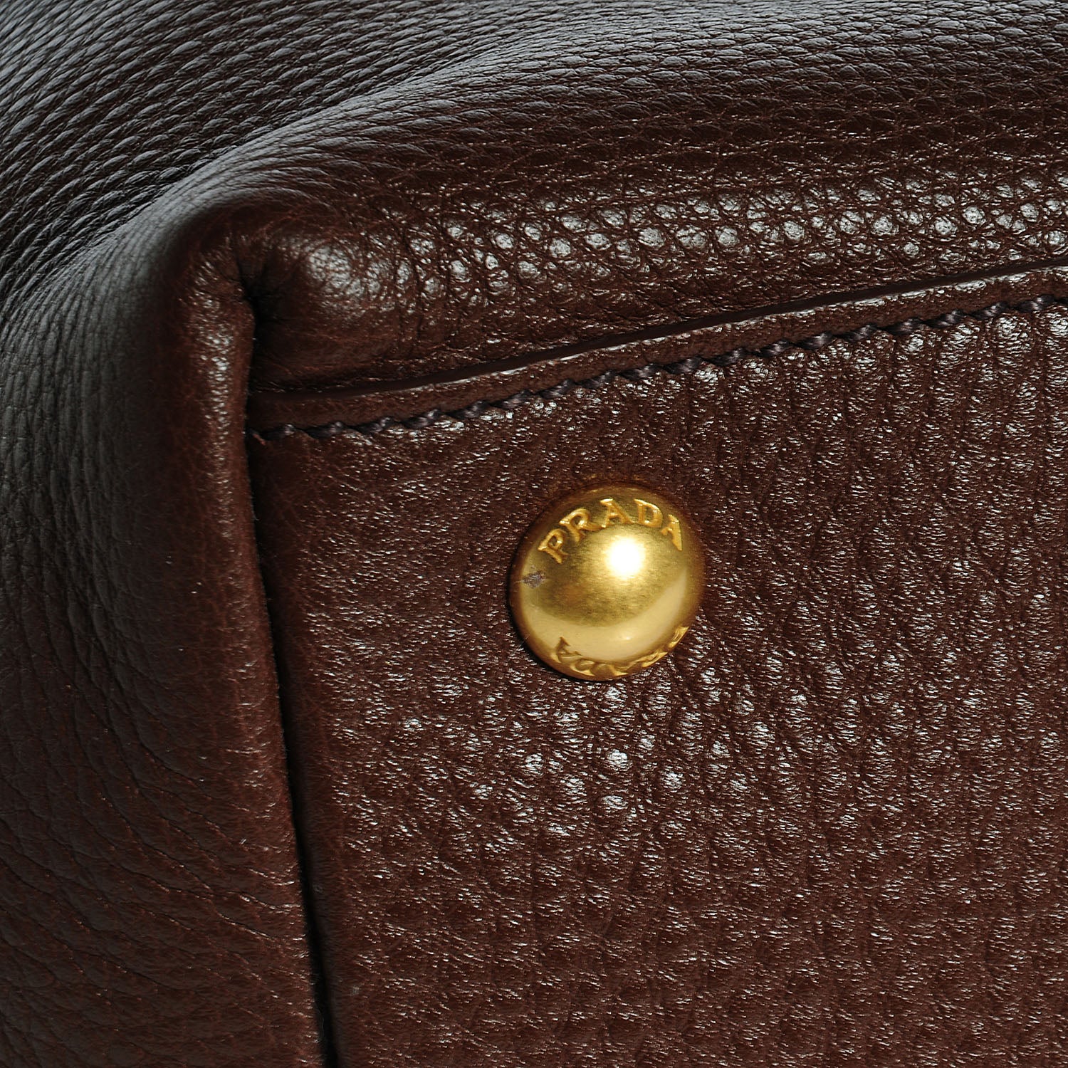 Prada Vitello Daino Zipper Hobo Bruciato 6 of 16