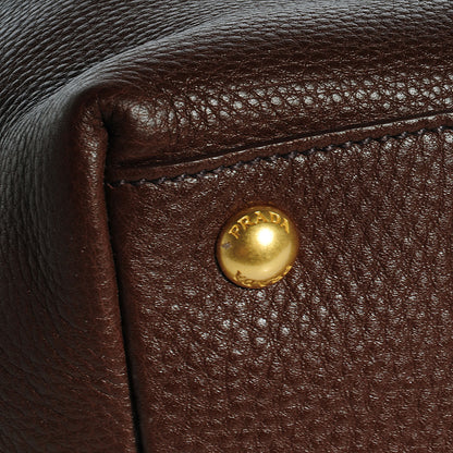 Prada Vitello Daino Zipper Hobo Bruciato 6 of 16