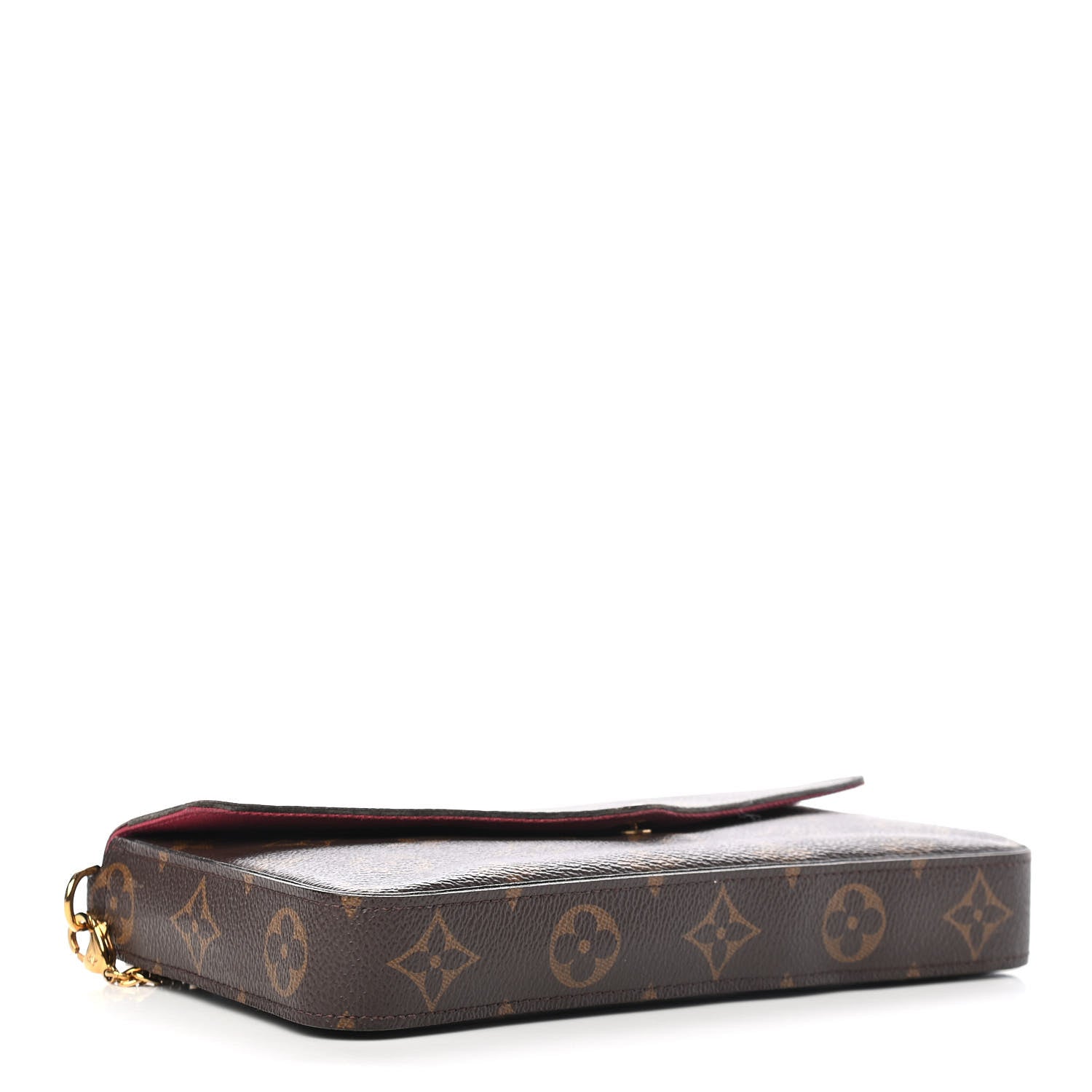Louis Vuitton Monogram Pochette Felicie Chain Wallet Fuchsia 5 of 11