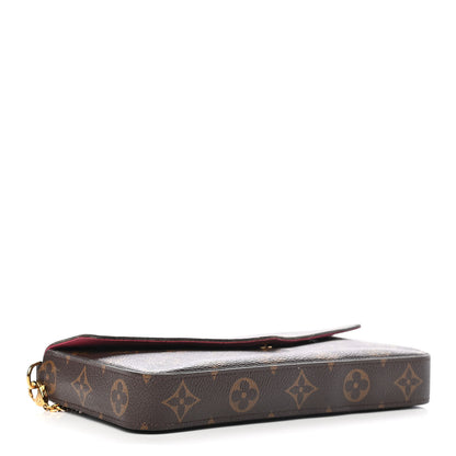 Louis Vuitton Monogram Pochette Felicie Chain Wallet Fuchsia 5 of 11