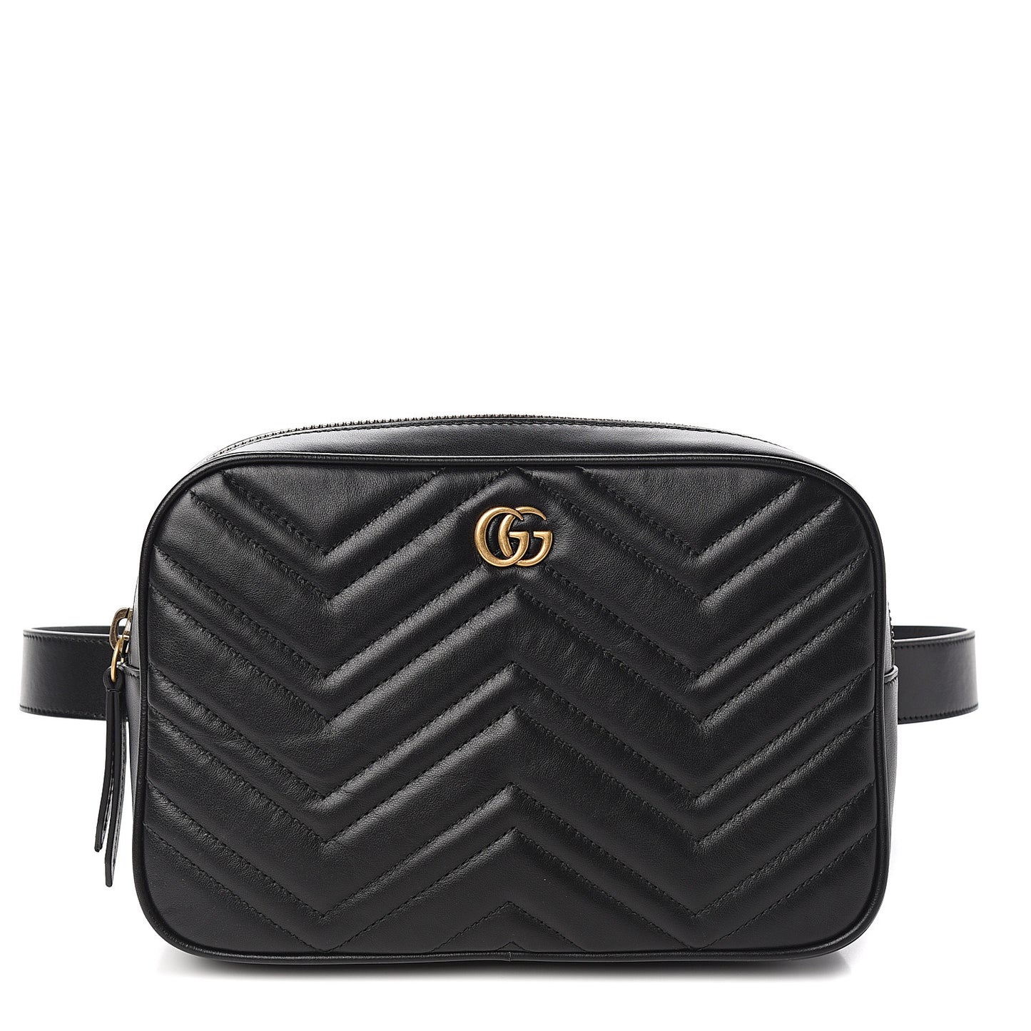 Calfskin Matelasse Mens GG Marmont Belt Bag 90 36 Black