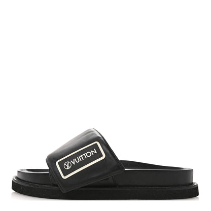 Louis Vuitton Calfskin Womens Pool Pillow Sunset Mules 41 Black 1 of 15