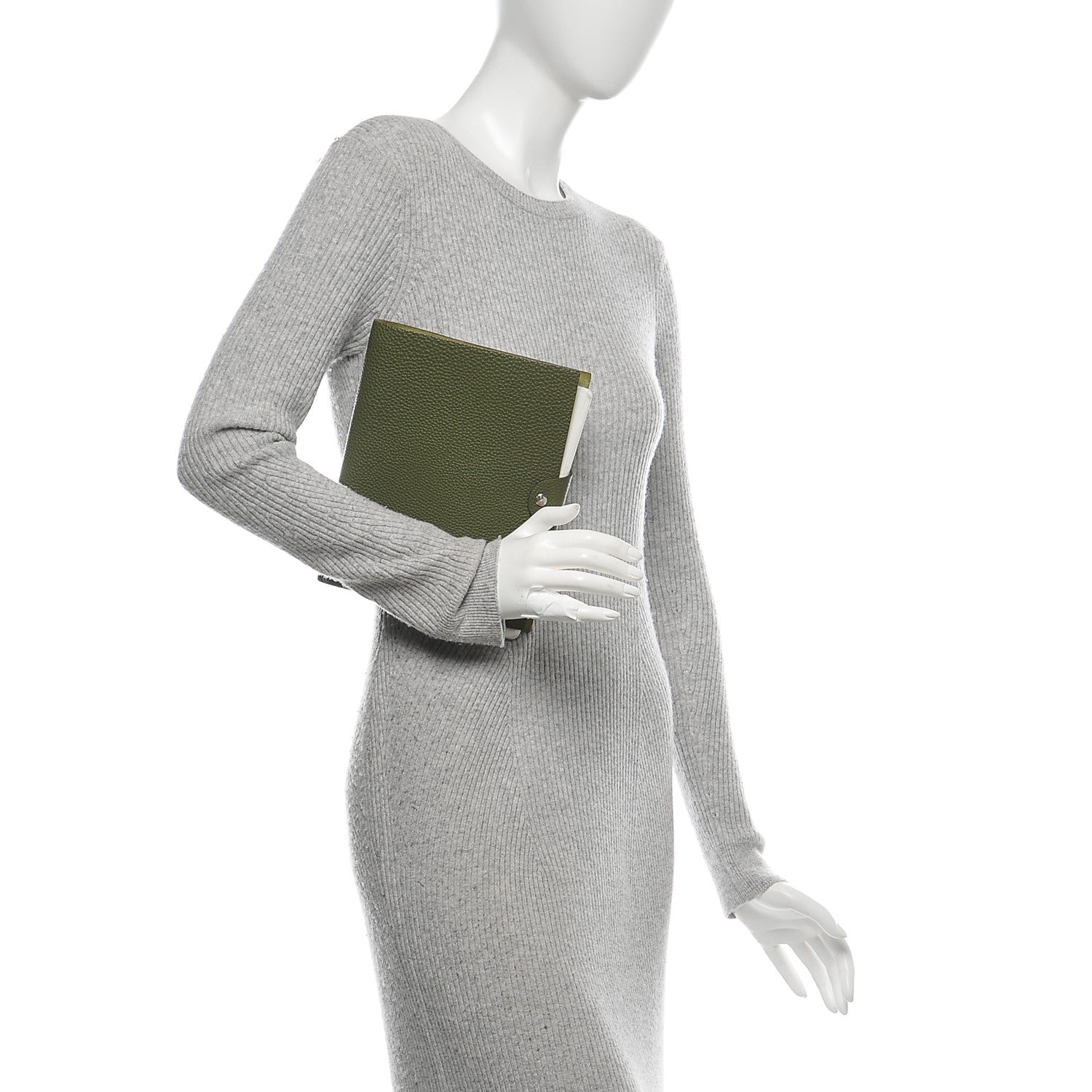 Hermes Togo Ulysse MM Notebook Cover Vert Olive 2 of 9