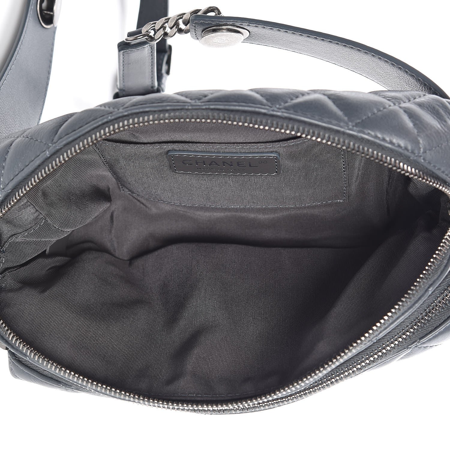 Chanel Calfskin Quilted Waist Bag Dark Gray 5 of 8