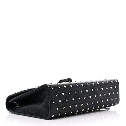 Gucci Calfskin Studded Medium Miss Bamboo Shoulder Bag Black 4 of 12