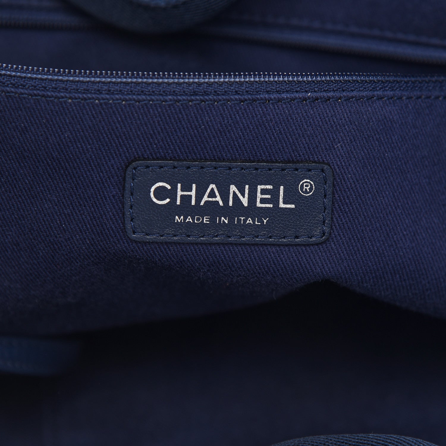 Chanel Canvas Medium Deauville Tote Blue 5 of 10