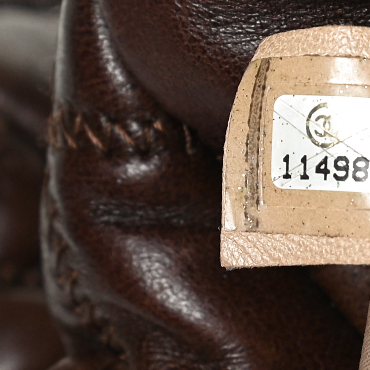 Calfskin Bubble Quilt Bowler Dark Brown