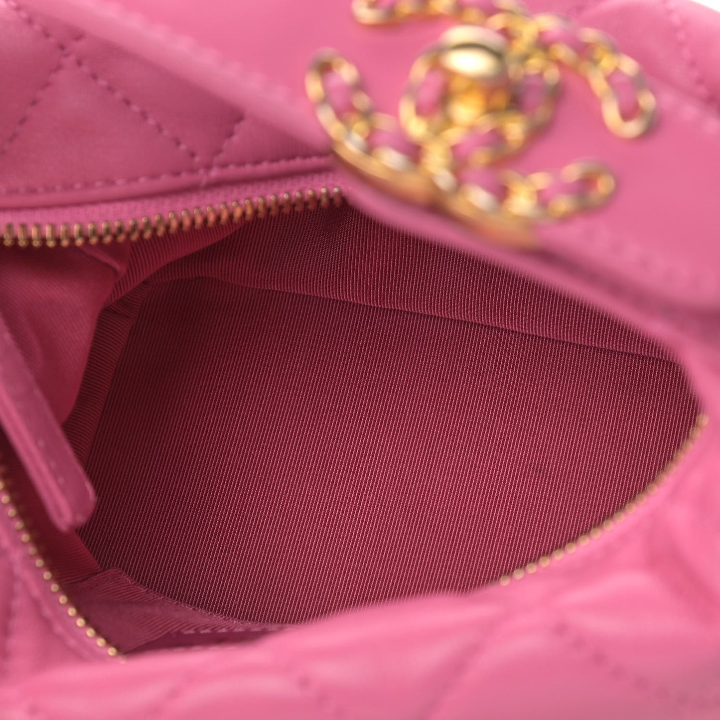 Lambskin Quilted Small Perfect Meeting Hobo Pink