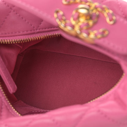 Chanel Lambskin Quilted Small Perfect Meeting Hobo Pink 5 of 10
