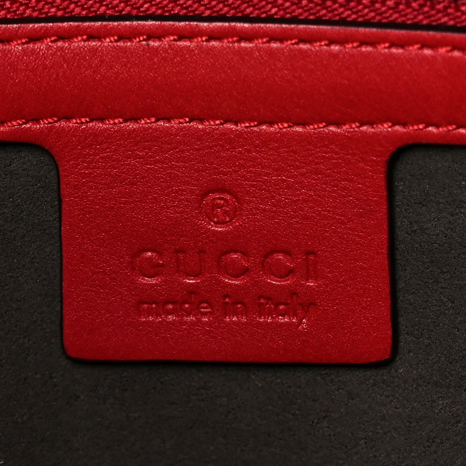 Gucci Guccissima Medium Flat Messenger Bag Red 6 of 9