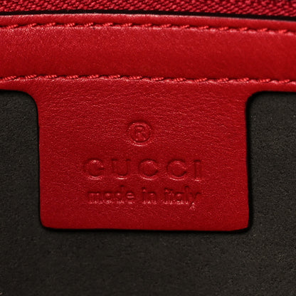 Gucci Guccissima Medium Flat Messenger Bag Red 6 of 9
